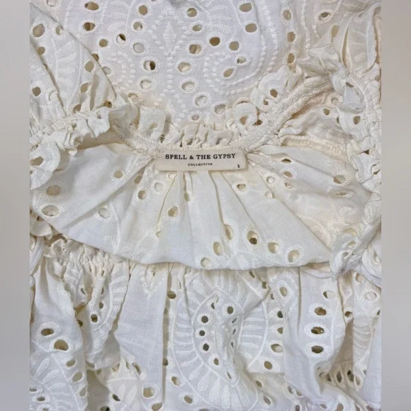 Spell & The Gypsy Collective Fairytale Anglaise Eyelet Gown S - Picture 7 of 15